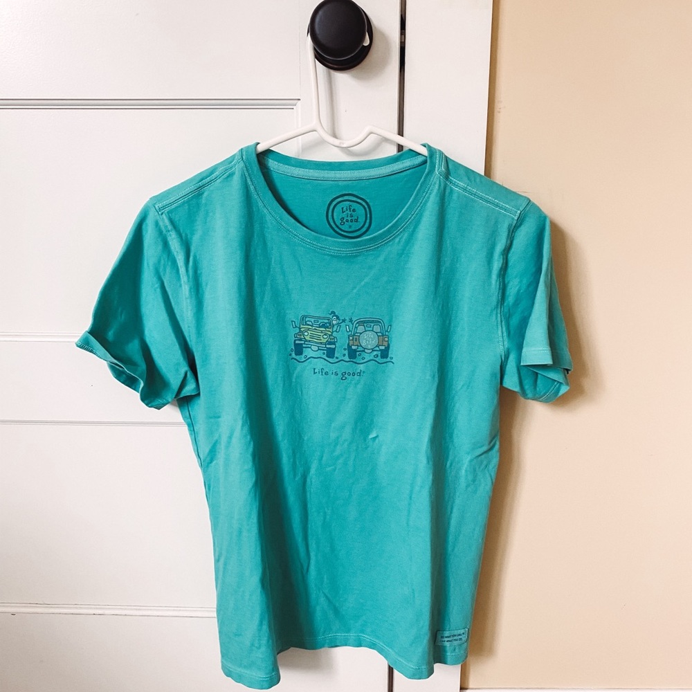 Life is Good Jeep Wave T Shirt - Picture 1 of 5